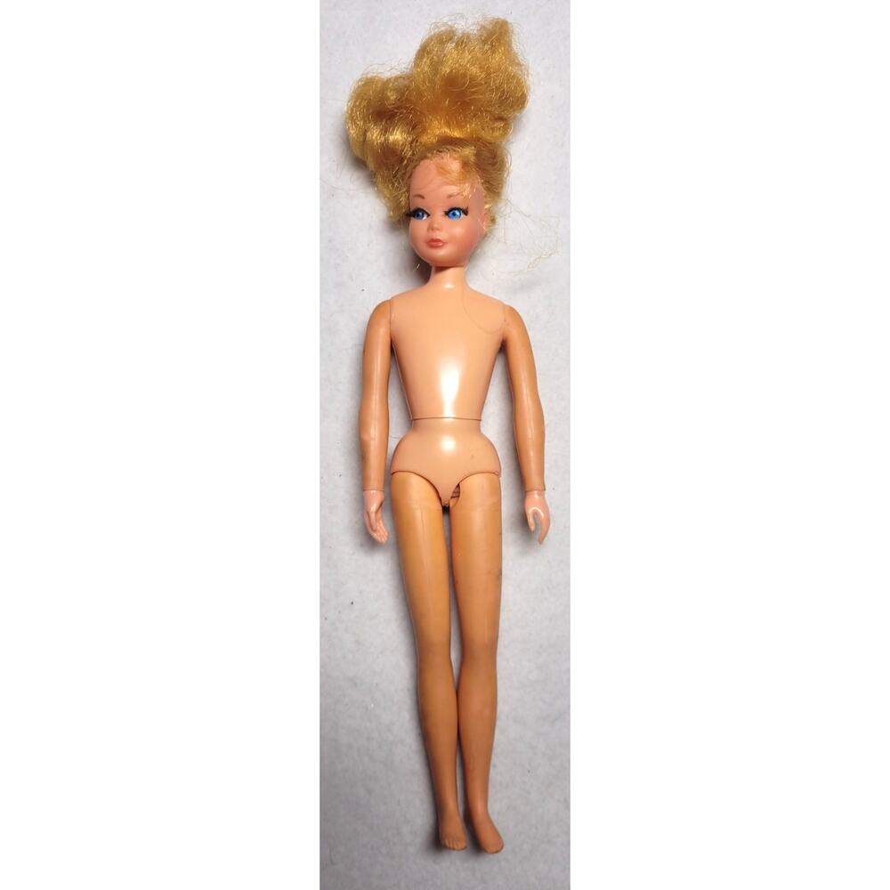 Vtg 1969 Dramatic New Living Skipper Mattel #1117 Doll TNT Waist Rooted Lashes